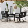 Juego de comedor de jardín 5 piezas negro de , Conjuntos de jardín - Ref: Foro24-3099169, Precio: 461,99 €, Descuento: %