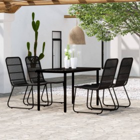 Juego de comedor de jardín 5 piezas negro de , Conjuntos de jardín - Ref: Foro24-3099169, Precio: 514,55 €, Descuento: %