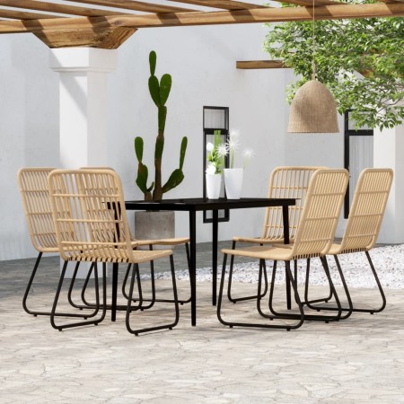 Garden dining set 7 pieces oak color by , Garden sets - Ref: Foro24-3099176, Price: 839,24 €, Discount: %