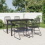 Garden dining set 5 pieces black PVC rattan by , Garden sets - Ref: Foro24-3099211, Price: 302,79 €, Discount: %