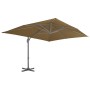 Cantilever parasol with taupe gray aluminum pole 400x300 cm by vidaXL, Umbrellas - Ref: Foro24-44639, Price: 336,63 €, Discou...