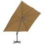 Cantilever parasol with taupe gray aluminum pole 400x300 cm by vidaXL, Umbrellas - Ref: Foro24-44639, Price: 336,63 €, Discou...