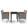 5-piece garden dining set with gray and black cushions by , Garden sets - Ref: Foro24-3099337, Price: 365,64 €, Discount: %