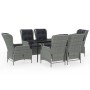 Garden dining set 7 pieces gray synthetic rattan by , Garden sets - Ref: Foro24-3099664, Price: 1,00 €, Discount: %