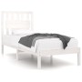 Estructura de cama madera maciza de pino blanco 90x190 cm de , Camas y somieres - Ref: Foro24-3103899, Precio: 94,00 €, Descu...