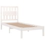 Estructura de cama madera maciza de pino blanco 90x190 cm de , Camas y somieres - Ref: Foro24-3103899, Precio: 94,00 €, Descu...