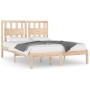 Solid pine wood bed frame 135x190 cm by , Beds and slatted bases - Ref: Foro24-3103908, Price: 136,14 €, Discount: %