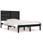 Estructura de cama doble madera maciza negra 135x190 cm de , Camas y somieres - Ref: Foro24-3104587, Precio: 193,27 €, Descue...