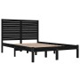 Estructura de cama doble madera maciza negra 135x190 cm de , Camas y somieres - Ref: Foro24-3104587, Precio: 193,27 €, Descue...