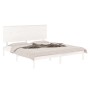 Estructura de cama madera maciza blanca King Size 150x200 cm de , Camas y somieres - Ref: Foro24-3104809, Precio: 147,24 €, D...