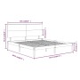 Estructura de cama madera maciza blanca King Size 150x200 cm de , Camas y somieres - Ref: Foro24-3104809, Precio: 147,24 €, D...