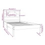 Bettrahmen aus Massivholz 90x190 cm von , Betten und Lattenroste - Ref: Foro24-3105630, Preis: 82,67 €, Rabatt: %