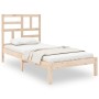 Solid wood bed frame 90x190 cm by , Beds and slatted bases - Ref: Foro24-3105915, Price: 80,48 €, Discount: %