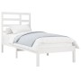 White solid wood single bed frame 90x190 cm by , Beds and slatted bases - Ref: Foro24-3105761, Price: 89,82 €, Discount: %