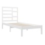 White solid wood single bed frame 90x190 cm by , Beds and slatted bases - Ref: Foro24-3105761, Price: 89,82 €, Discount: %