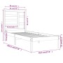 Estructura de cama individual madera maciza blanco 90x190 cm de , Camas y somieres - Ref: Foro24-3105761, Precio: 89,82 €, De...