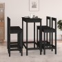 5-piece bar set solid black pine wood by , Furniture sets for kitchens and dining rooms - Ref: Foro24-3124706, Price: 291,88 ...