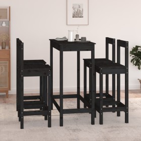 5-piece bar set solid black pine wood by , Furniture sets for kitchens and dining rooms - Ref: Foro24-3124706, Price: 295,99 ...