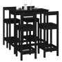 Set de bar 5 piezas madera maciza de pino negro de , muebles para cocinas y comedores - Ref: Foro24-3124706, Precio: 296,20 €...