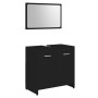 Juego de muebles de baño 4 piezas madera ingeniería negro de , Muebles de baño - Ref: Foro24-3056881, Precio: 197,39 €, Descu...