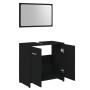 Black engineered wood 4-piece bathroom furniture set by , Bathroom furniture - Ref: Foro24-3056881, Price: 187,80 €, Discount: %