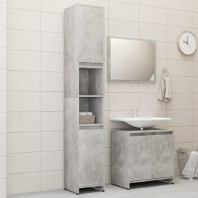 Juego de muebles de baño 3 pzas madera ingeniería gris hormigón de , Muebles de baño - Ref: Foro24-3056938, Precio: 146,13 €,...