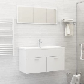 White engineered wood bathroom furniture set by , Bathroom furniture - Ref: Foro24-3070883, Price: 248,12 €, Discount: %