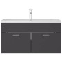 Gray engineered wood cabinet with sink by , bathroom vanities - Ref: Foro24-3071290, Price: 281,28 €, Discount: %