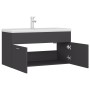 Gray engineered wood cabinet with sink by , bathroom vanities - Ref: Foro24-3071290, Price: 281,28 €, Discount: %