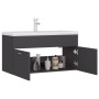 Gray engineered wood cabinet with sink by , bathroom vanities - Ref: Foro24-3071290, Price: 281,28 €, Discount: %