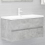 Mueble con lavabo madera de ingeniería gris hormigón de , Tocadores de baño - Ref: Foro24-3071652, Precio: 283,03 €, Descuent...