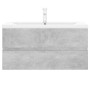 Concrete gray engineered wood cabinet with sink by , bathroom vanities - Ref: Foro24-3071652, Price: 282,09 €, Discount: %