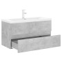 Mueble con lavabo madera de ingeniería gris hormigón de , Tocadores de baño - Ref: Foro24-3071652, Precio: 283,03 €, Descuent...