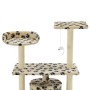 Cat scratching post with sisal post 95 cm beige prints by vidaXL, Cat furniture - Ref: Foro24-170515, Price: 55,38 €, Discoun...