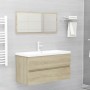 Mueble con lavabo madera de ingeniería roble Sonoma de , Tocadores de baño - Ref: Foro24-3071651, Precio: 283,95 €, Descuento: %