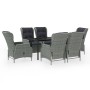 Garden dining set 7 pieces gray synthetic rattan by , Garden sets - Ref: Foro24-3099646, Price: 1,00 €, Discount: %