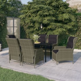 Brown 7-piece garden dining set by , Garden sets - Ref: Foro24-3099652, Price: 1,00 €, Discount: %