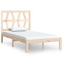 Solid pine wood bed frame 90x190 cm by , Beds and slatted bases - Ref: Foro24-3103963, Price: 82,32 €, Discount: %