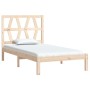 Solid pine wood bed frame 90x190 cm by , Beds and slatted bases - Ref: Foro24-3103963, Price: 82,32 €, Discount: %