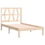 Solid pine wood bed frame 90x190 cm by , Beds and slatted bases - Ref: Foro24-3103963, Price: 82,32 €, Discount: %