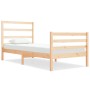 Estructura de cama madera maciza de pino 90x190 cm de , Camas y somieres - Ref: Foro24-3104971, Precio: 82,99 €, Descuento: %