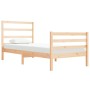 Solid pine wood bed frame 90x190 cm by , Beds and slatted bases - Ref: Foro24-3104971, Price: 83,99 €, Discount: %