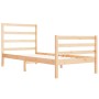 Solid pine wood bed frame 90x190 cm by , Beds and slatted bases - Ref: Foro24-3104971, Price: 83,99 €, Discount: %