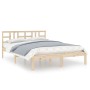 Estructura de cama de madera maciza 140x200 cm de , Camas y somieres - Ref: Foro24-3105405, Precio: 114,25 €, Descuento: %