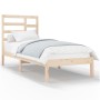 Solid wood bed frame 90x190 cm by , Beds and slatted bases - Ref: Foro24-3105760, Price: 81,34 €, Discount: %