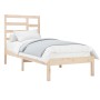 Solid wood bed frame 90x190 cm by , Beds and slatted bases - Ref: Foro24-3105760, Price: 81,34 €, Discount: %