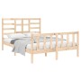 Solid wood double bed frame 135x190 cm by , Beds and slatted bases - Ref: Foro24-3105900, Price: 136,31 €, Discount: %