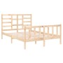 Solid wood double bed frame 135x190 cm by , Beds and slatted bases - Ref: Foro24-3105900, Price: 136,31 €, Discount: %