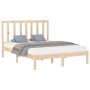 Solid wood bed frame 140x200 cm by , Beds and slatted bases - Ref: Foro24-3106768, Price: 112,72 €, Discount: %