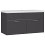 Mueble con lavabo madera de ingeniería gris de , Tocadores de baño - Ref: Foro24-3070840, Precio: 225,31 €, Descuento: %